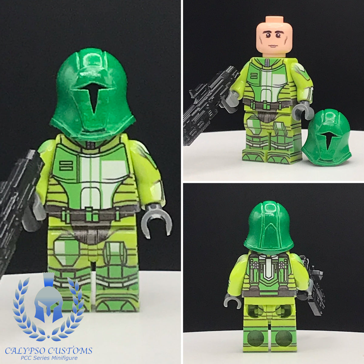 Calypso Customs Lime Green Neo Crusader Mandalorian Custom Printed