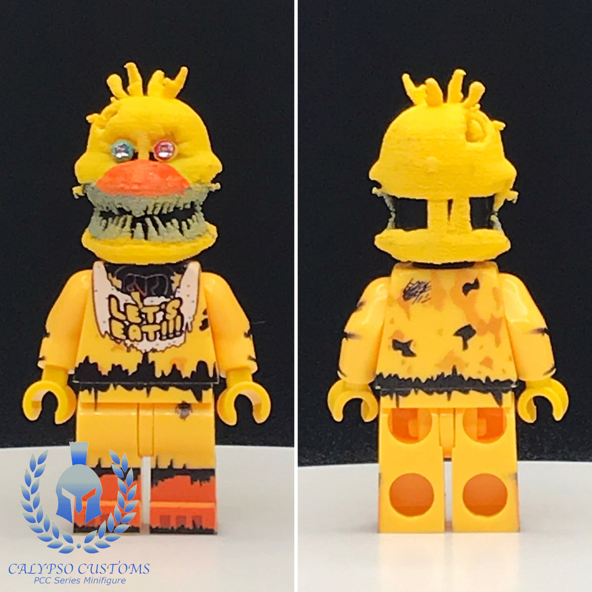 Calypso Customs FNAF Nightmare Chica Custom Printed PCC Series Minifigure