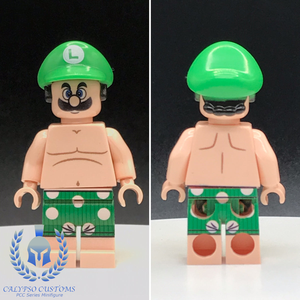 Calypso Customs Swimtrunks Luigi Custom Printed PCC Series Minifigure