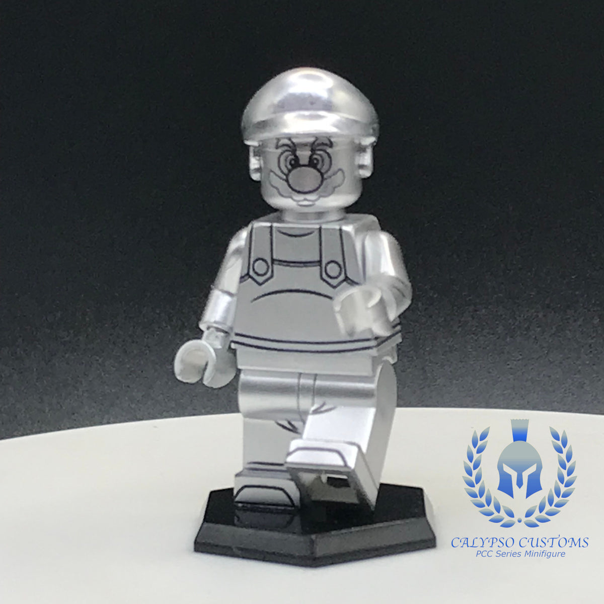 Calypso Customs Silver Mario Custom Printed PCC Series Minifigure