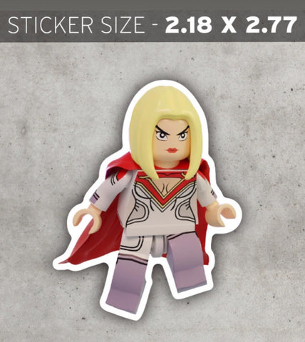 Injustice II Powergirl  Glossy Vinyl Custom DIE CUT Sticker