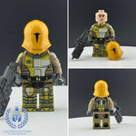 Yellow Neo Crusader Mandalorian Custom Printed PCC Series Minifigure