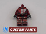 Red Neo Crusader Mandalorian Armor Custom UV Printed PCC Series Miniature Body