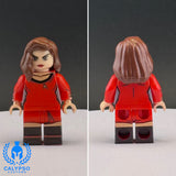 Startrek Female Red Officer Custom UV Printed PCC Series Miniature