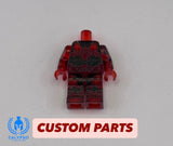 Transparent Crimson Spartan Armor Custom UV Printed PCC Series Miniature Body