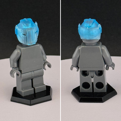 Custom 3D Printed HK Droid Transparent Blue Miniature Helmet