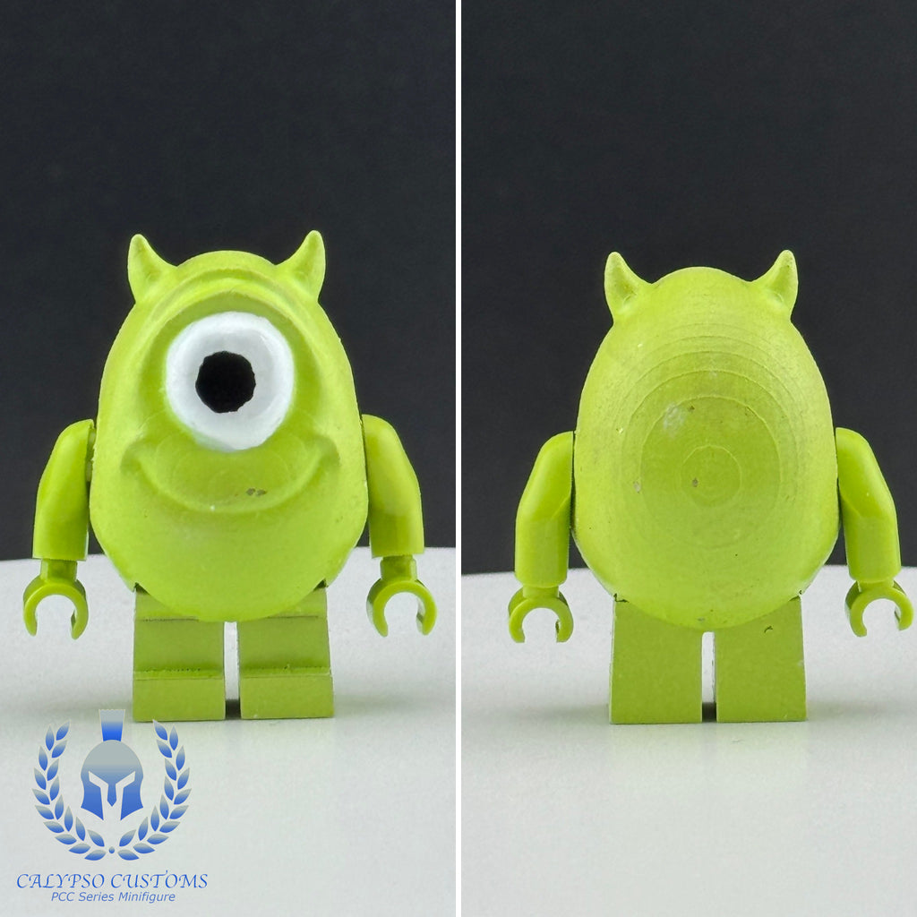 monsters inc lego Calypso Customs Monsters Inc Mike Wazowski Custom Printed PCC Series Minifigure