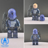 Blue Neo Crusader Mandalorian Custom UV Printed PCC Series Miniature