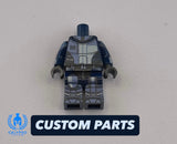 Blue Neo Crusader Mandalorian Armor Custom UV Printed PCC Series Miniature Body