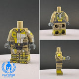 Yellow Neo Crusader Mandalorian Armor Custom UV Printed PCC Series Miniature Body