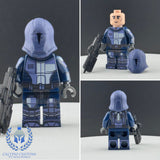 Blue Neo Crusader Mandalorian Custom Printed PCC Series Minifigure