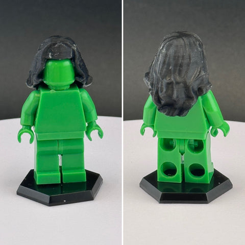 Custom 3D Printed Wonder Hairpiece Black Miniature Piece