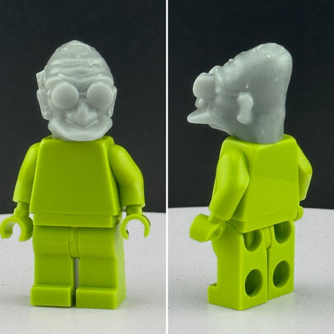 Custom 3D Printed Futurama Professor Farnsworth Head