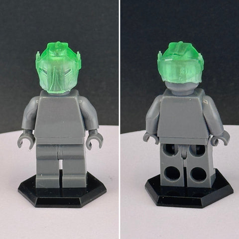 Custom 3D Printed HK Droid Transparent Green Miniature Helmet