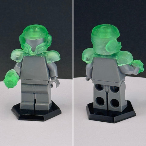 Custom 3D Printed Metroid Bounty Hunter Armor Transparent Green Miniature Gear