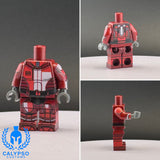 Red Neo Crusader Mandalorian Armor Custom UV Printed PCC Series Miniature Body