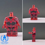 Transparent Crimson Spartan Armor Custom UV Printed PCC Series Miniature Body