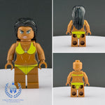 Yellow Swimsuit Model V6 Custom Printed PCC Series Minifigure