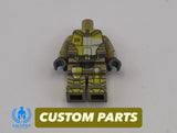 Yellow Neo Crusader Mandalorian Armor Custom UV Printed PCC Series Miniature Body