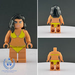 Yellow Swimsuit Model V8 Custom Printed PCC Series Minifigure