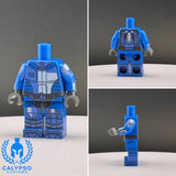 Blue Neo Crusader Mandalorian Armor V2 Custom UV Printed PCC Series Miniature Body