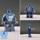 Blue Neo Crusader Mandalorian Armor Custom UV Printed PCC Series Miniature Body