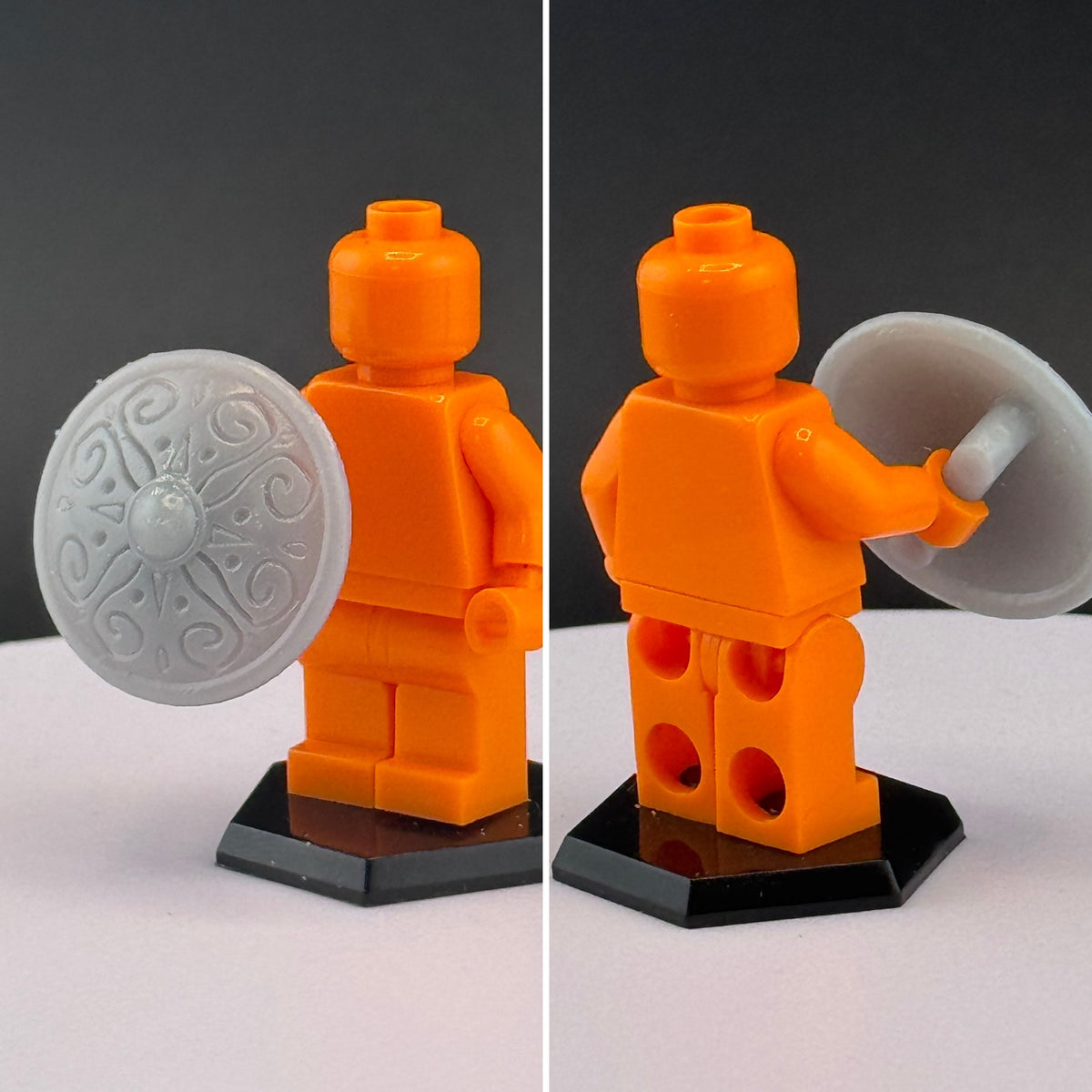 Calypso Customs Custom 3D Printed Miniature DnD Elkhorn Shield Gray