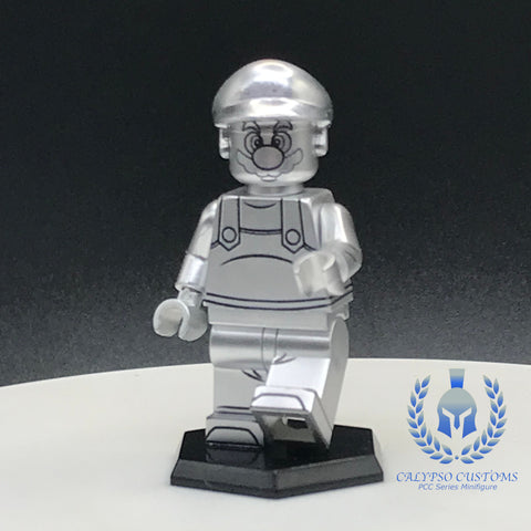 Silver Mario Custom Printed PCC Series Miniature Figure