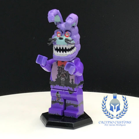 FNAF Nightmare Bonnie Custom Printed PCC Series Minifigure