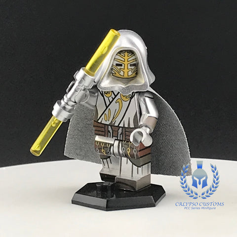 Silver Jedi Temple Guard Custom Printed PCC Series Minifigure