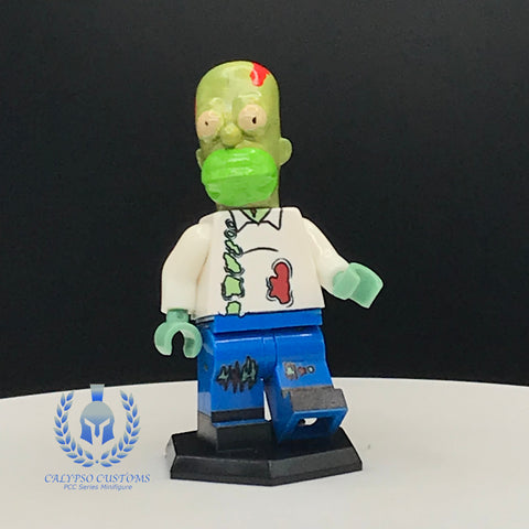 Simpsons Zombie Homer Custom Printed PCC Series Minifigure