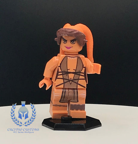 Ryloth Twi'lek Dark Orange Custom Printed PCC Series Minifigure