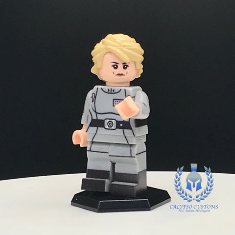Female Imperial Grey Officer Custom Printed PCC Series Minifigure