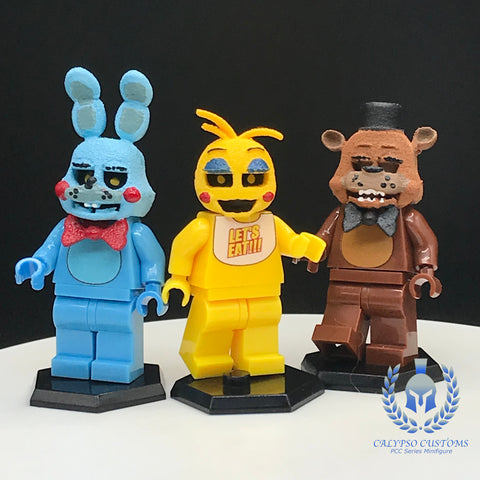 FNAF Toy Animatronics Pack Custom Printed PCC Series Miniature Figure Set