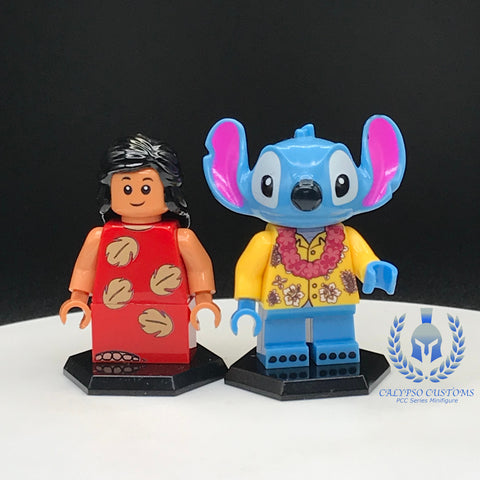 Lilo & Hawaii Stitch Pack Custom Printed PCC Series Miniature Figure Set