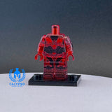 Transparent Crimson Spartan Armor Custom UV Printed PCC Series Miniature Body