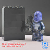Blue Neo Crusader Mandalorian Custom UV Printed PCC Series Miniature