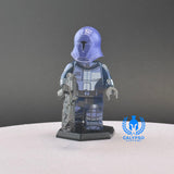 Blue Neo Crusader Mandalorian Custom UV Printed PCC Series Miniature