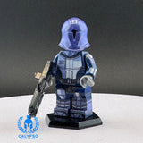 Blue Neo Crusader Mandalorian Custom UV Printed PCC Series Miniature