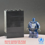 Blue Neo Crusader Mandalorian Armor Custom UV Printed PCC Series Miniature Body