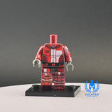 Red Neo Crusader Mandalorian Armor Custom UV Printed PCC Series Miniature Body
