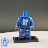 Blue Neo Crusader Mandalorian Armor V2 Custom UV Printed PCC Series Miniature Body