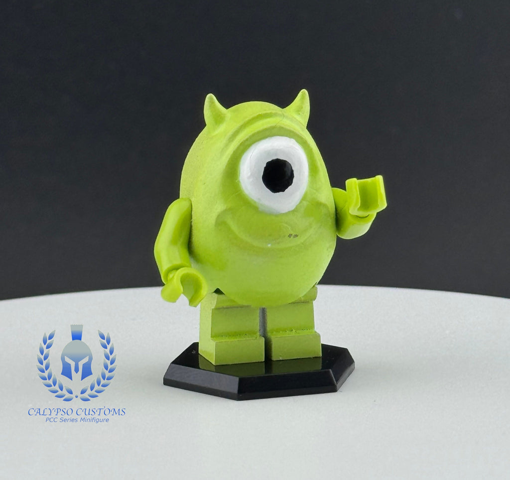 lego monsters minifigures Monsters Inc Mike Wazowski Custom Printed PCC Series Minifigure