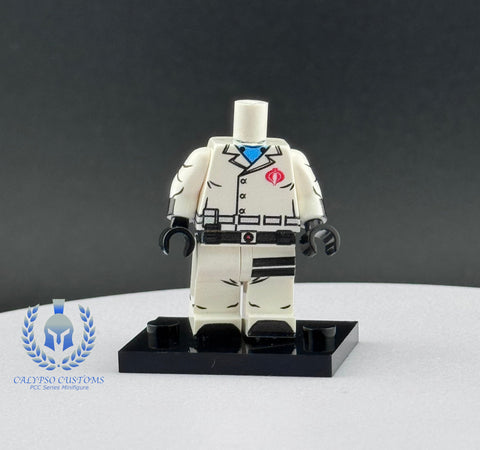 Cobra Commander White Uniform Custom Printed PCC Series Miniature Body