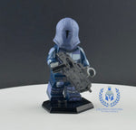 Blue Neo Crusader Mandalorian Custom Printed PCC Series Minifigure