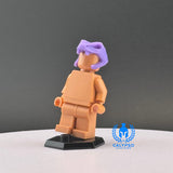 Custom 3D Printed Purple Snake Helmet Miniature Piece