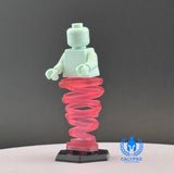 Custom 3D Printed Transparent Red Tornado Spinning Legs Miniature Piece