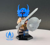 DnD War Duke Evil Warrior Custom UV Printed PCC Series Miniature