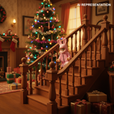 Christmas Story Ralphie Bunny Suit Stairs AI Representation