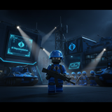 G.I. Joe Cobra Blue Officer Base Scene